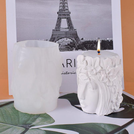 3D Flower Girl Head Silicone Mould