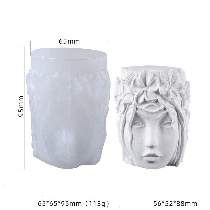 Flower head crown girl Candle Mould Candles Moulds