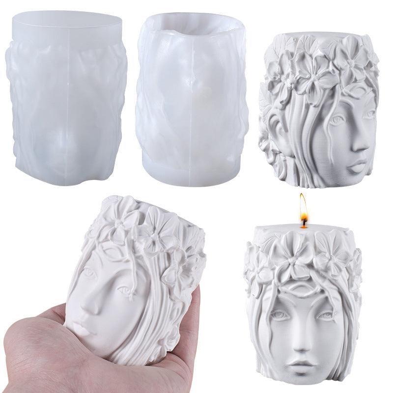 3D Flower Girl Head Silicone Mould