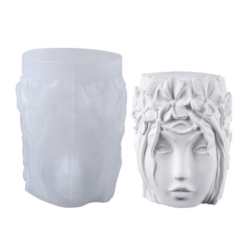 Flower head crown girl Candle Mould Candles Moulds