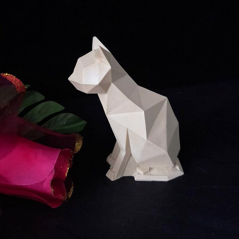 Geometric Cat silicone Candle Mould Candles Moulds
