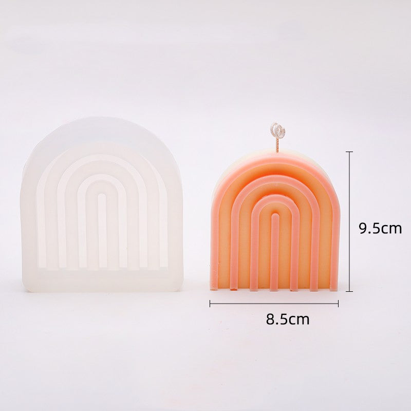 Geometric Circular Love Silicone Candle Mould | Create Unique Candles Candles Moulds