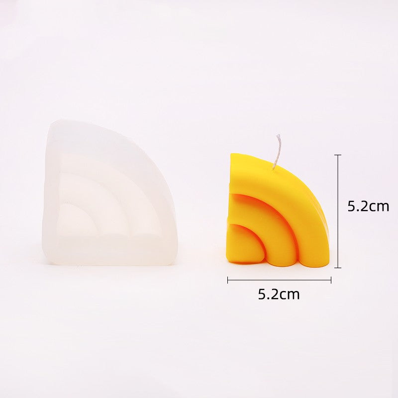 Geometric Circular Love Silicone Candle Mould | Create Unique Candles Candles Moulds