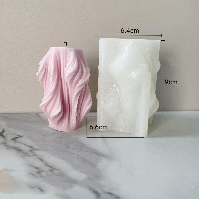 Geometric Wave Pattern Candle Mould
