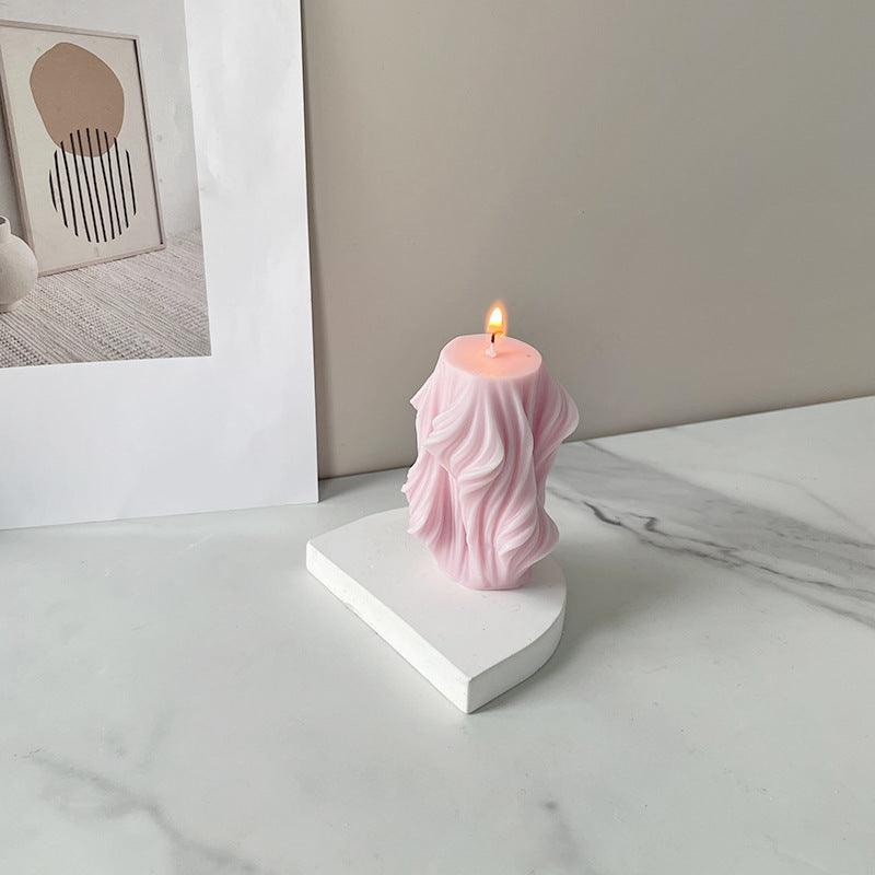 Geometric Wave Pattern Candle Mould