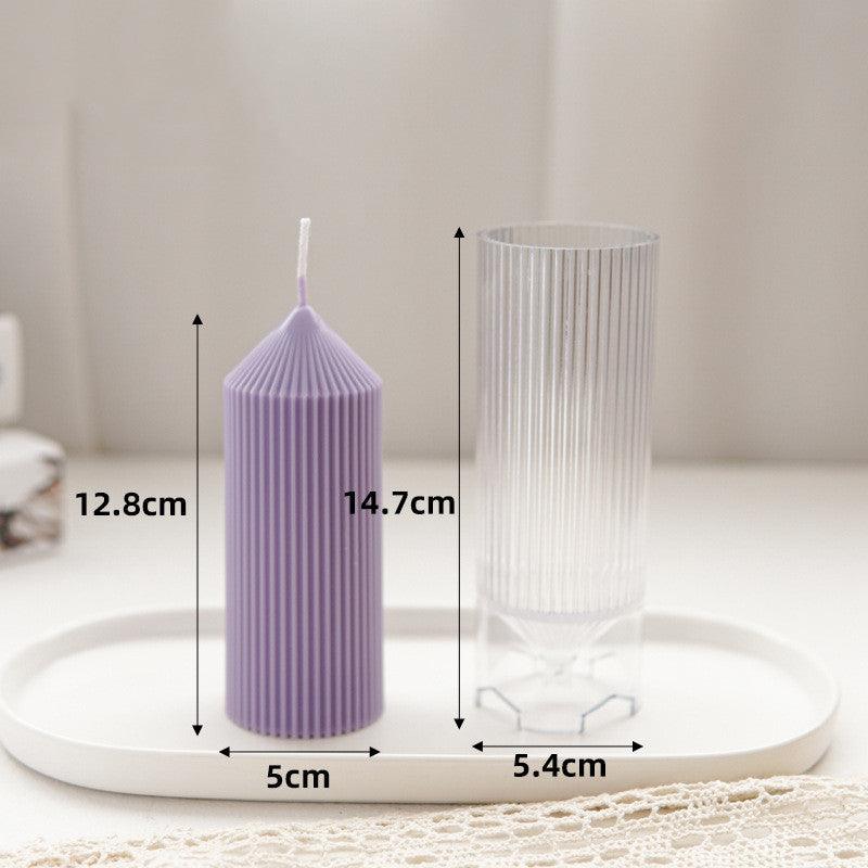 Geometric Pinstripe Apex Candle Plastic Mould Candles Moulds