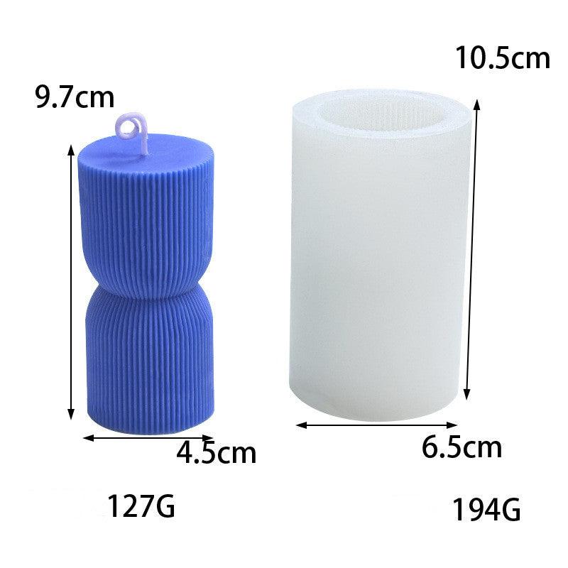 Geometric Striped Cylindrical Candle Silicone Mould Candles Moulds