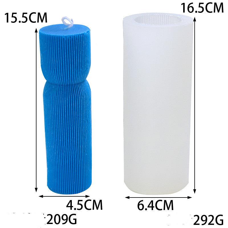 Geometric Striped Cylindrical Candle Silicone Mould Candles Moulds