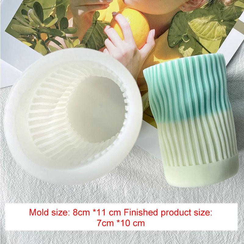 Geometric Stripes Waves and Diamond Pillar Candle Silicone Mould Candles Moulds