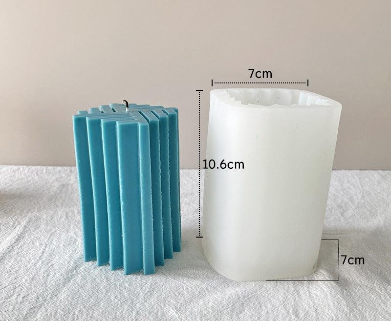 Geometric Stripes Waves and Diamond Pillar Candle Silicone Mould Candles Moulds