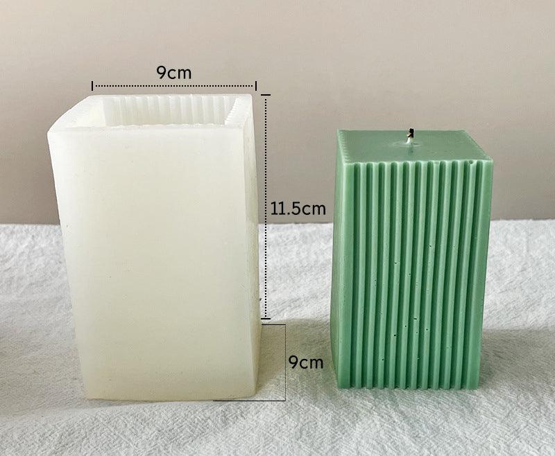 Geometric Stripes Waves and Diamond Pillar Candle Silicone Mould Candles Moulds