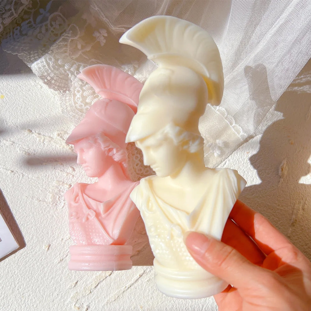 Greek Goddess Athena Statue Candle Mould