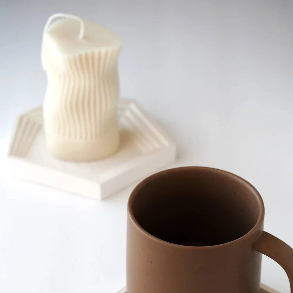 Wavy Column Candle Mould