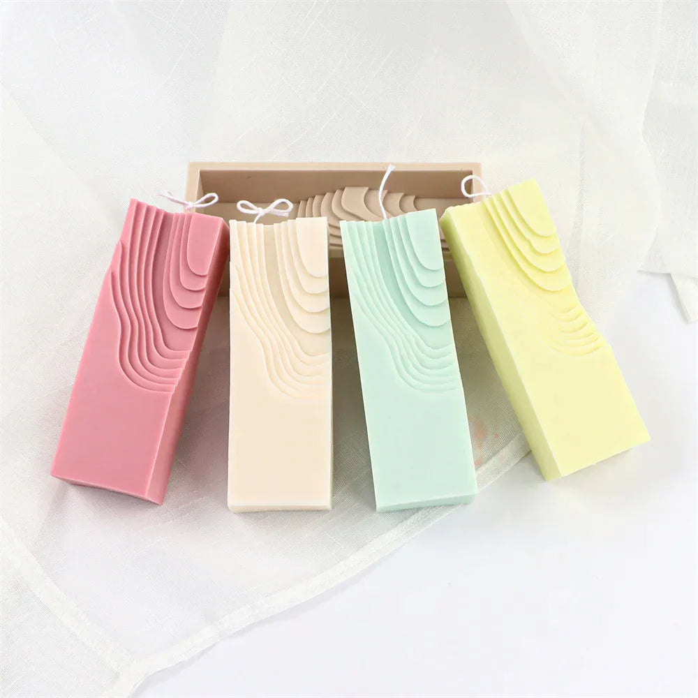 Funny Wiggly Striated Bowl Candle Silicone Mould