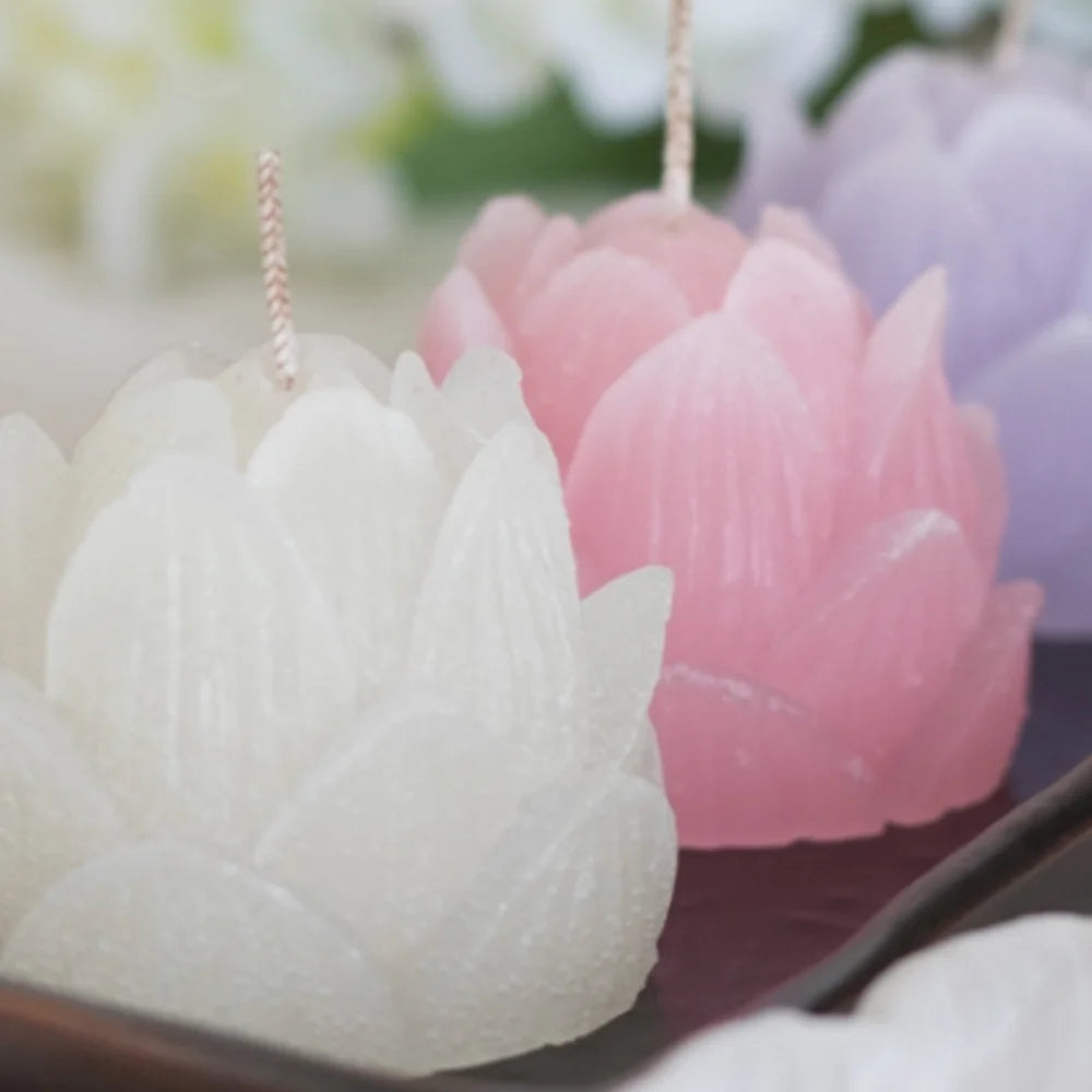 DIY 3D Lotus Bloom Candles Mould