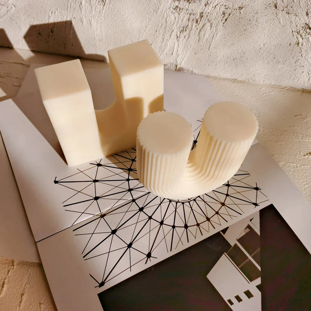 U Shaped Stripe Silicone Candle Moulds