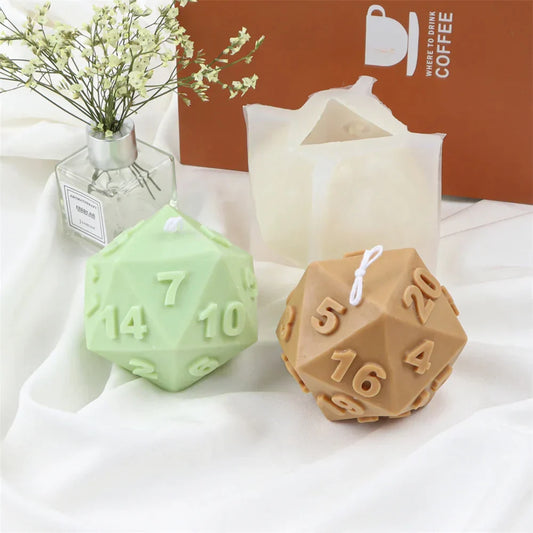 Polyhedral Dice Candle Moulds Silicone