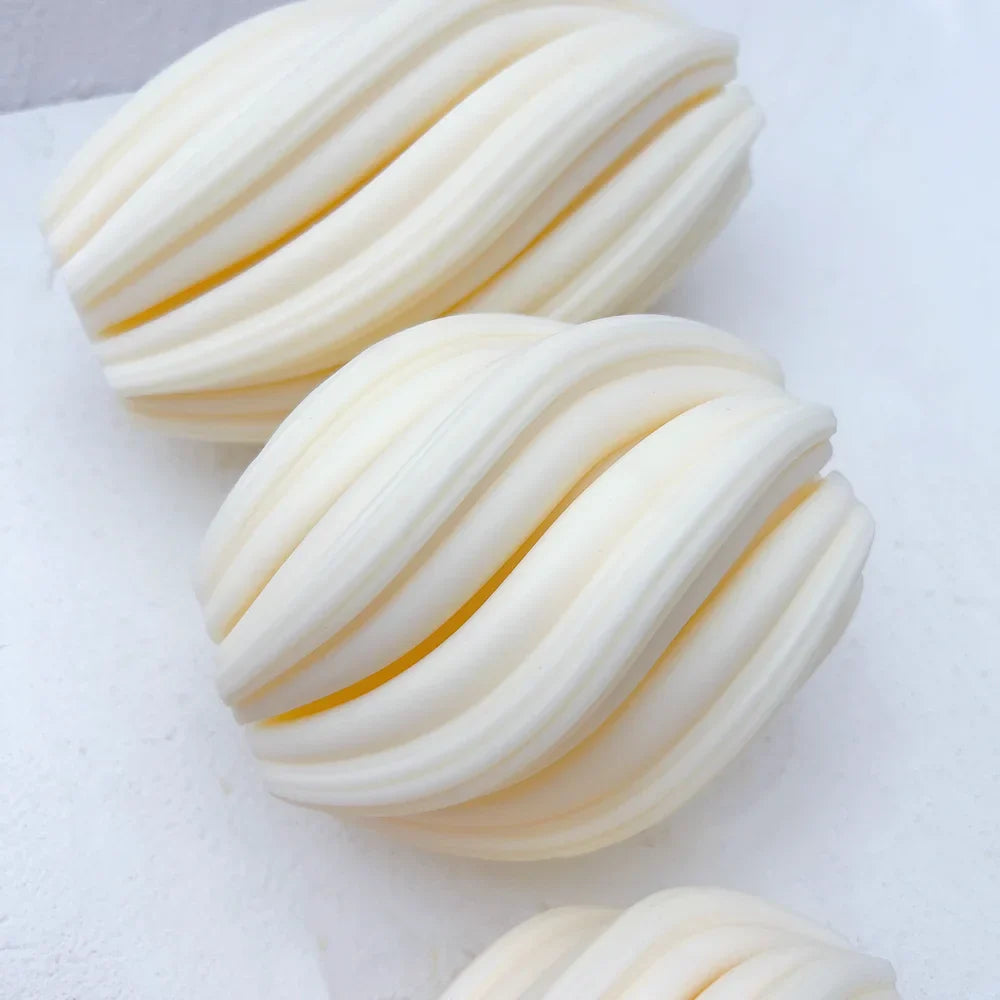 Geometric Wave Twirl Candle Mould