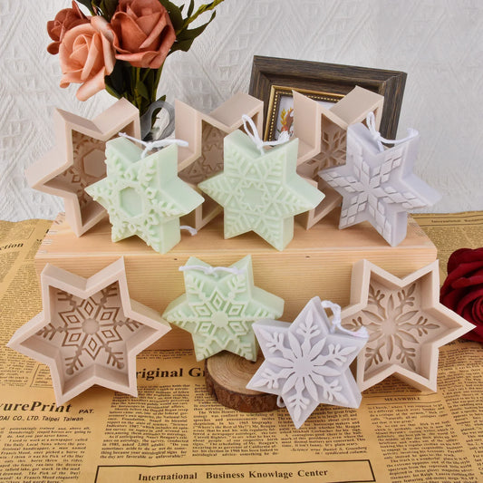 Snowflake Silicone Candle mould