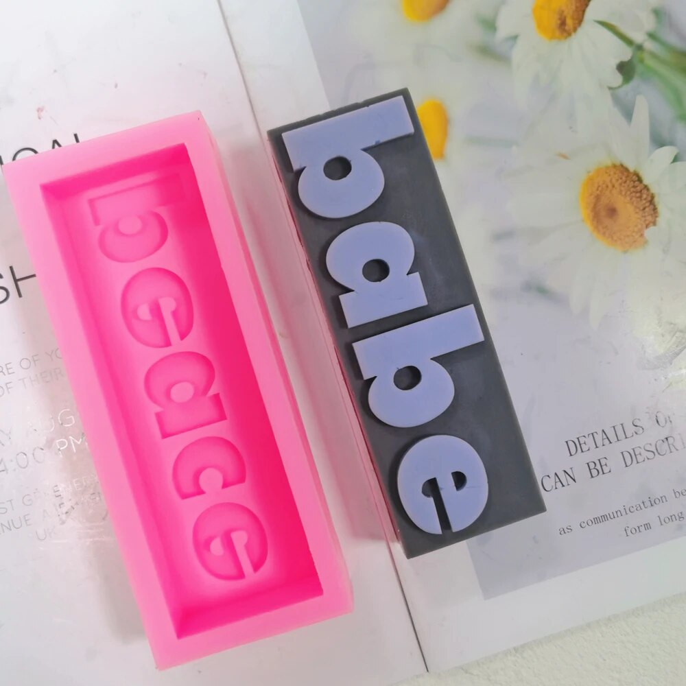 DIY 16 Designs Extra Babe Mood Words Slogan Candle Silicone Mould