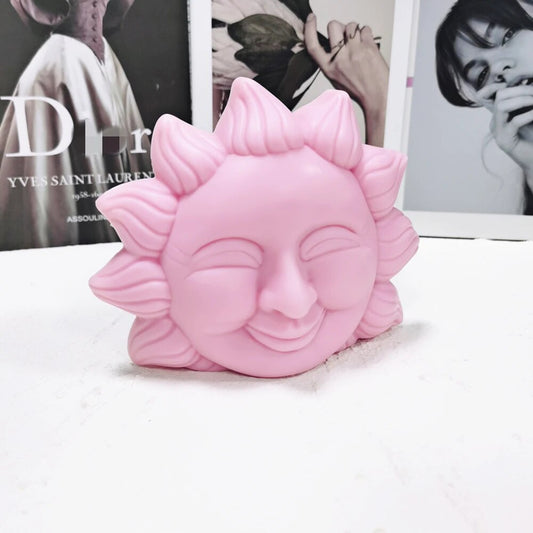 Happy Sun Flower Face Candle Mould