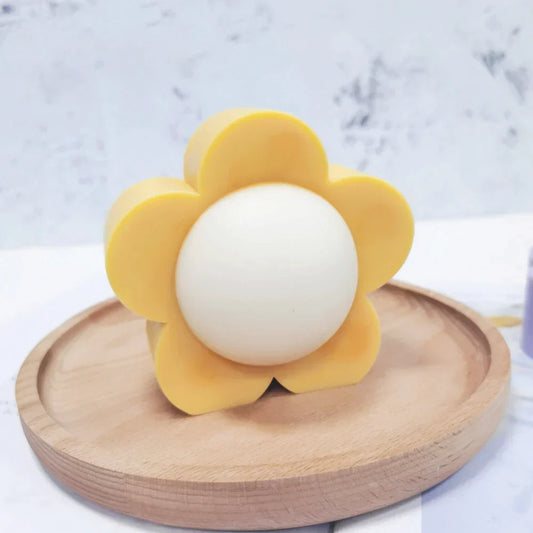 Pastel Flower Shaped Silicone Candles Mould