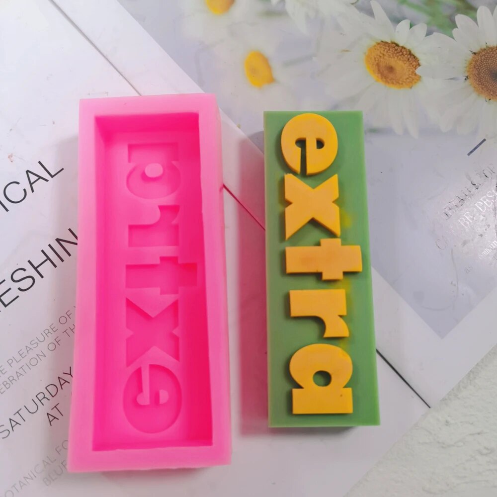 DIY 16 Designs Extra Babe Mood Words Slogan Candle Silicone Mould