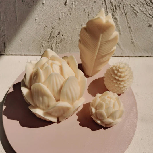Big Size Lotus Bloom Flower Candles Mould