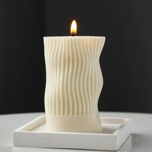 Wavy Column Candle Mould