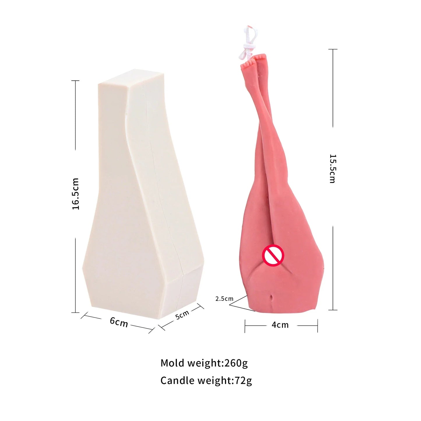 Lady Legs Silicone Candle Mould