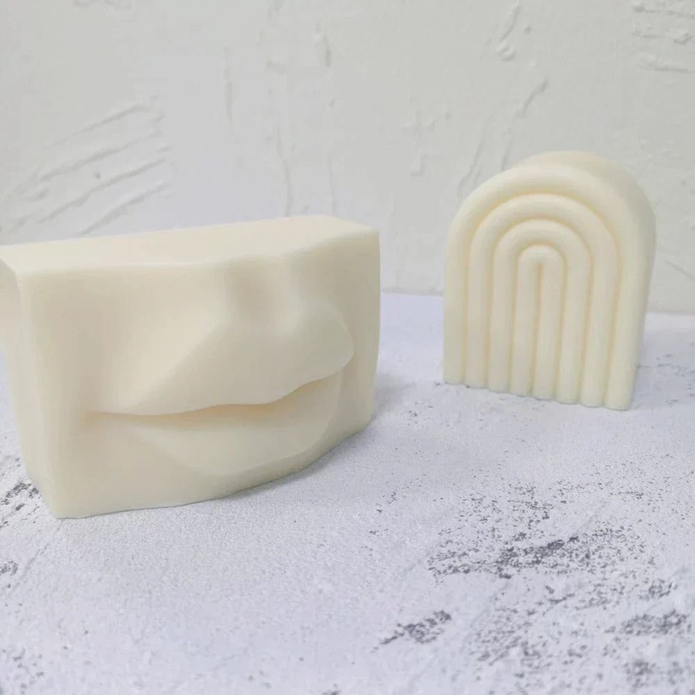 3D Human Body Artistic Face Shape Silicone Candle Mould