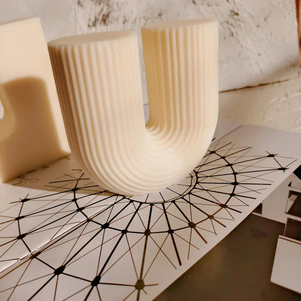U Shaped Stripe Silicone Candle Moulds
