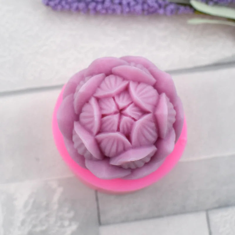 DIY 3D Lotus Bloom Candles Mould