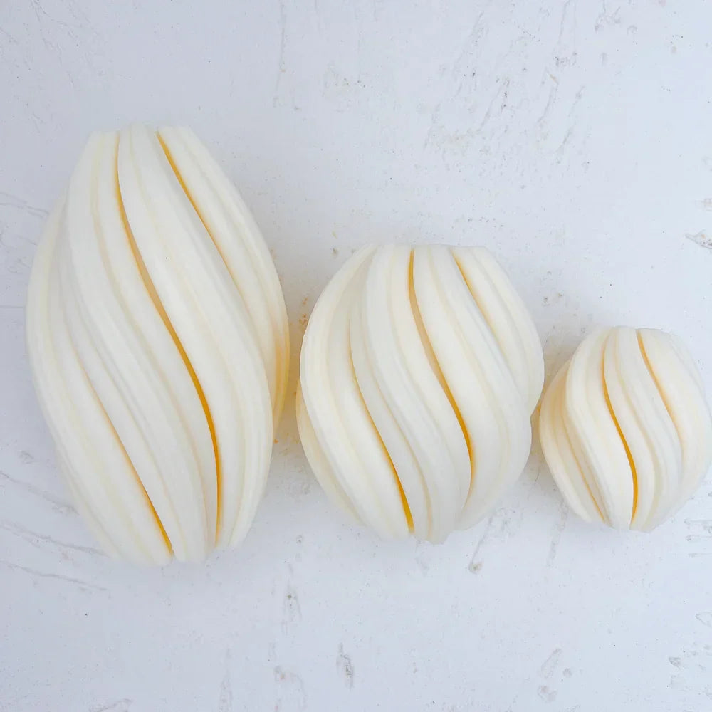 Geometric Wave Twirl Candle Mould