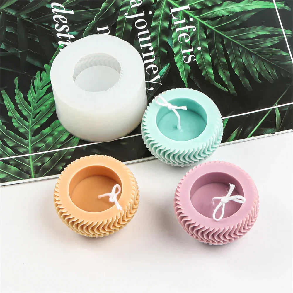 Funny Wiggly Striated Bowl Candle Silicone Mould