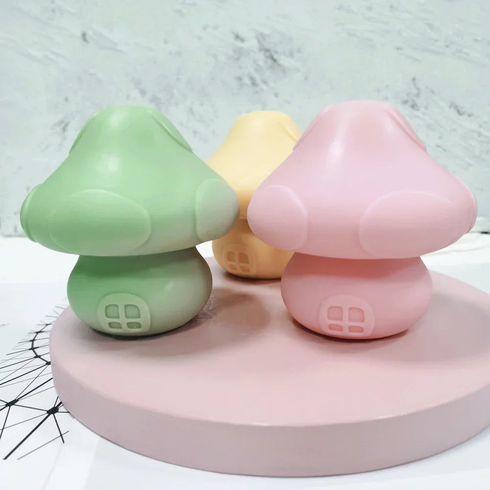 Cute Mushroom House Candle Mould - Fairy Gnome Home