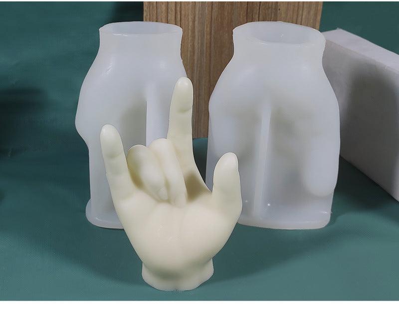 Hand Gesture Scented Candle Gypsum Candle Mould Candles Moulds