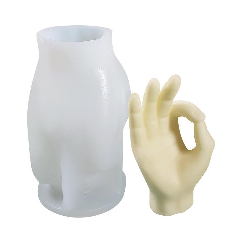 Hand Gesture Scented Candle Gypsum Candle Mould Candles Moulds