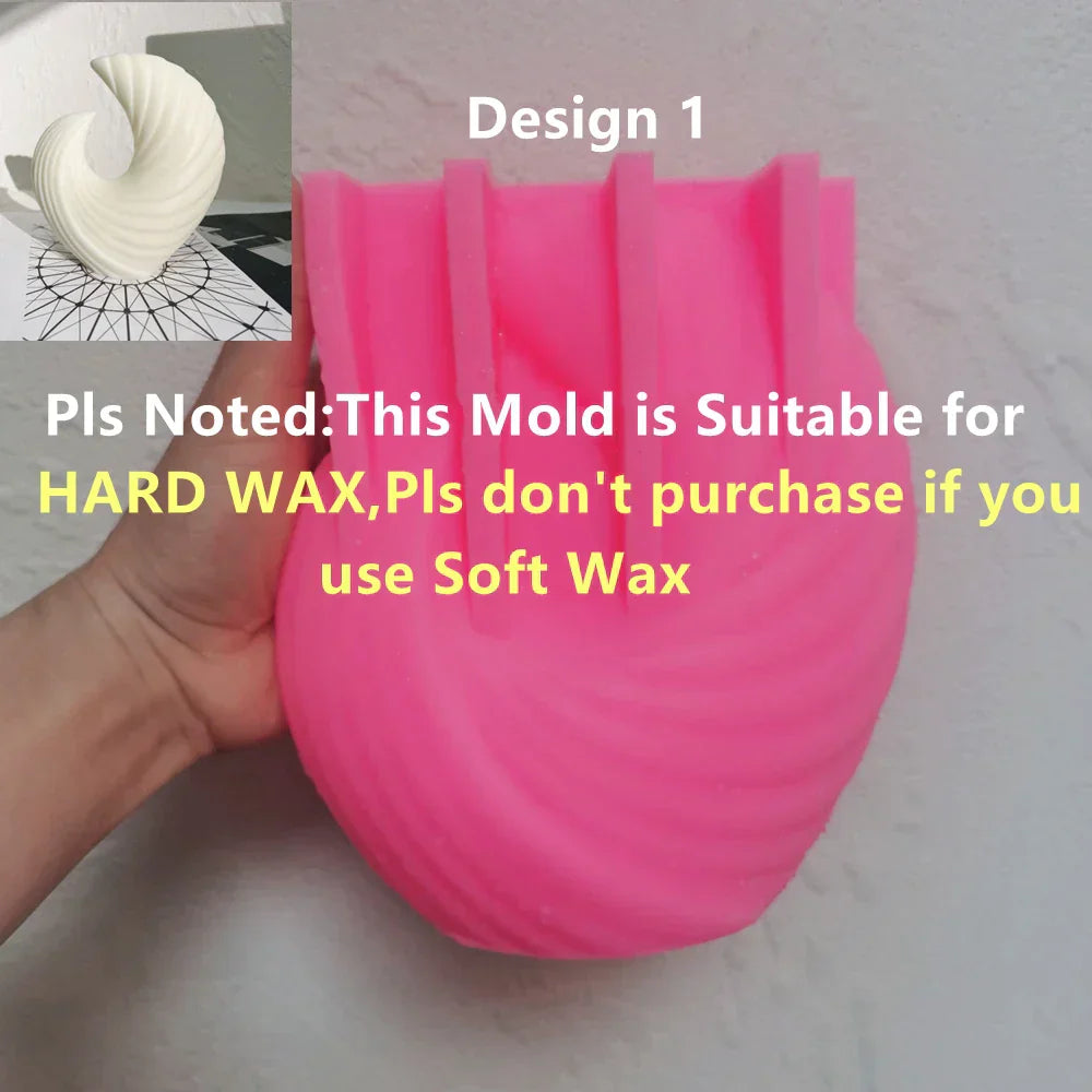 Aesthetic Ribbed Geometric Silicone Candle Mould