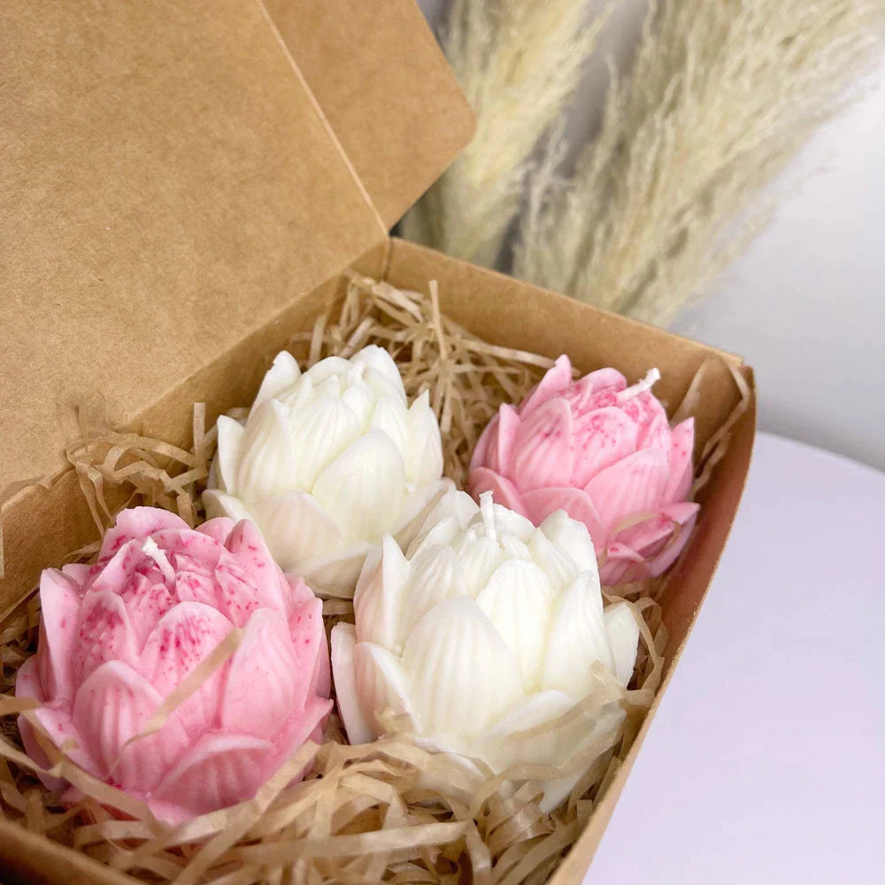 DIY 3D Lotus Bloom Candles Mould
