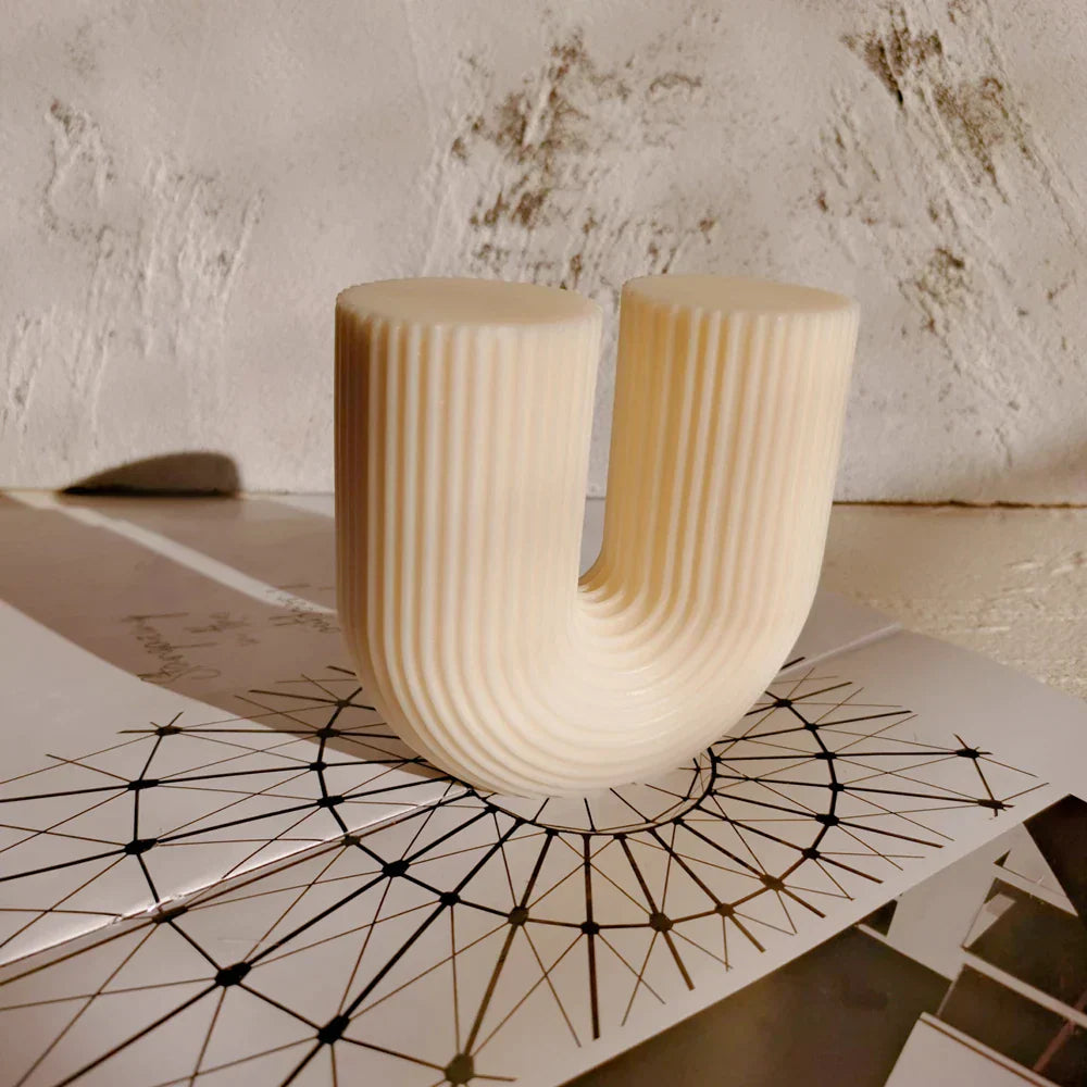 U Shaped Stripe Silicone Candle Moulds