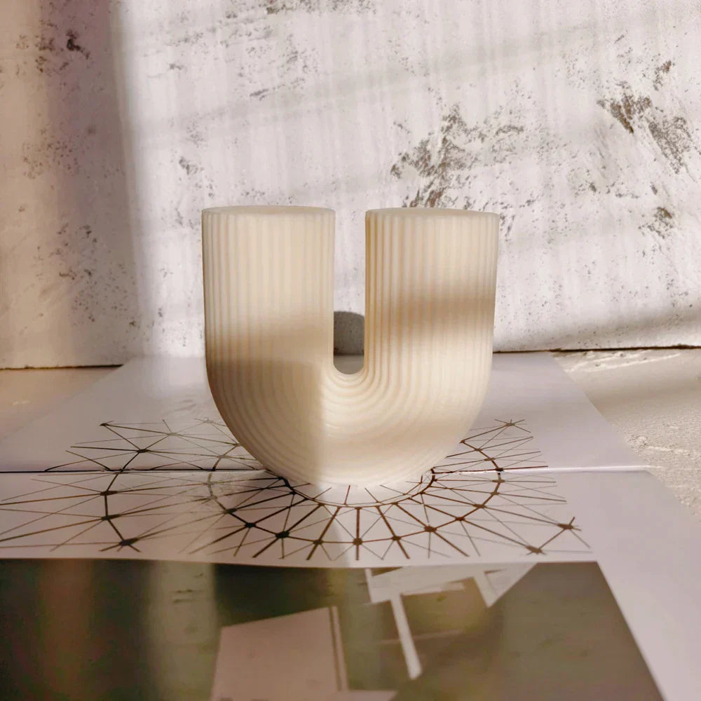 U Shaped Stripe Silicone Candle Moulds