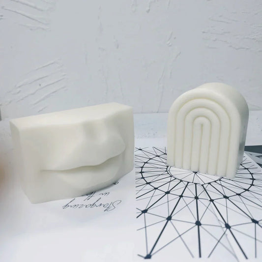 3D Human Body Artistic Face Shape Silicone Candle Mould