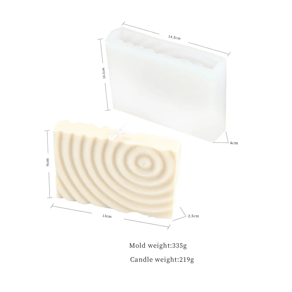 Funny Wiggly Striated Bowl Candle Silicone Mould