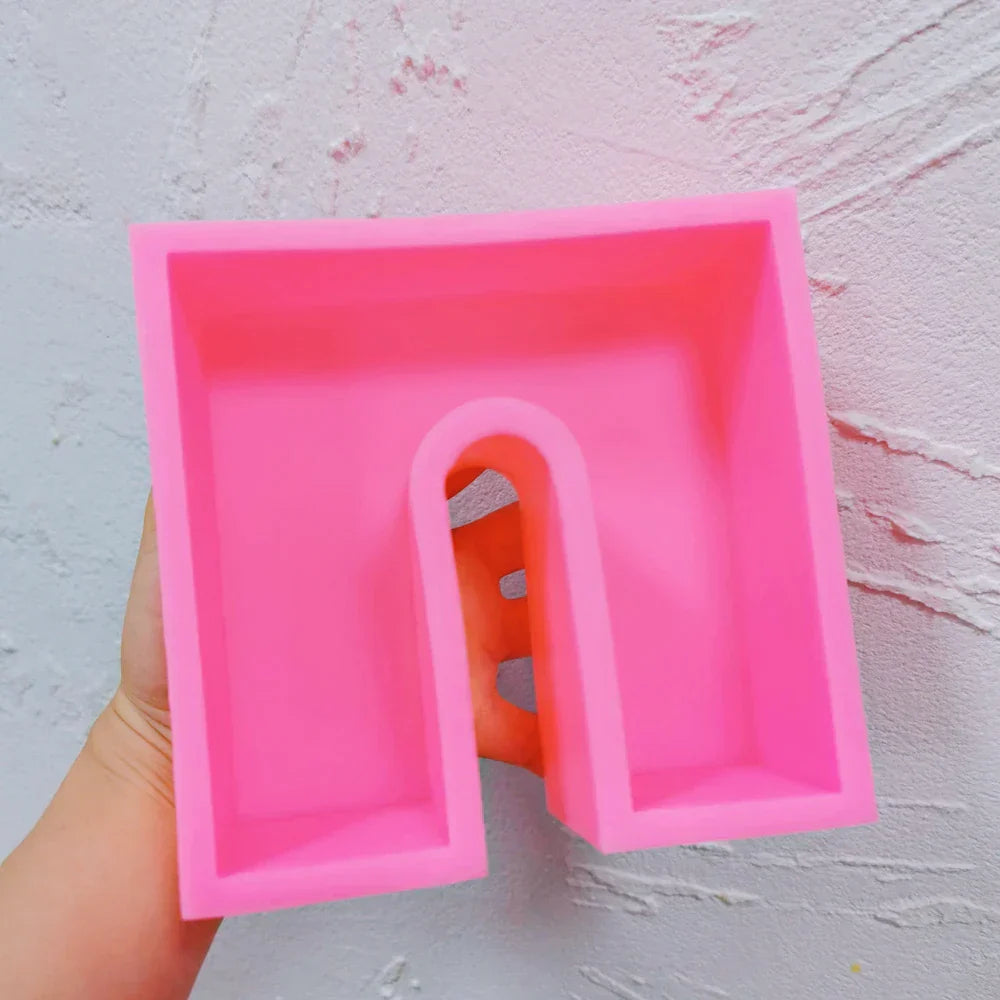 U Shaped Stripe Silicone Candle Moulds