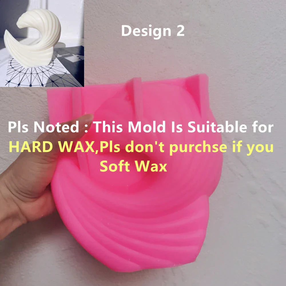 Aesthetic Ribbed Geometric Silicone Candle Mould