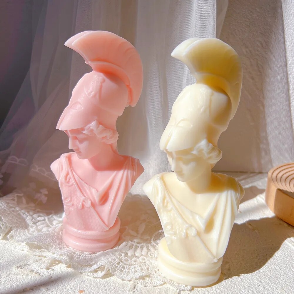 Greek Goddess Athena Statue Candle Mould
