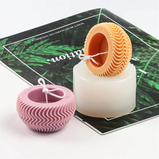 Funny Wiggly Striated Bowl Candle Silicone Mould