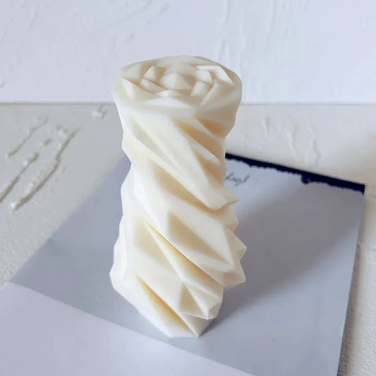 Faceted Diamond Shape Silicone Candle Mould