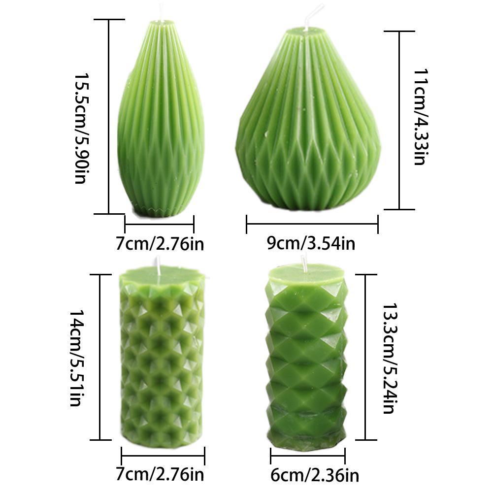Honeycomb Candle Mould , Quadrilateral cylindrical candle Mould, and Pear Shape Candle Mould Candles Moulds